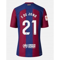Fotballdrakt Herre Barcelona Frenkie de Jong #21 Hjemmedrakt 2023-24 Kortermet